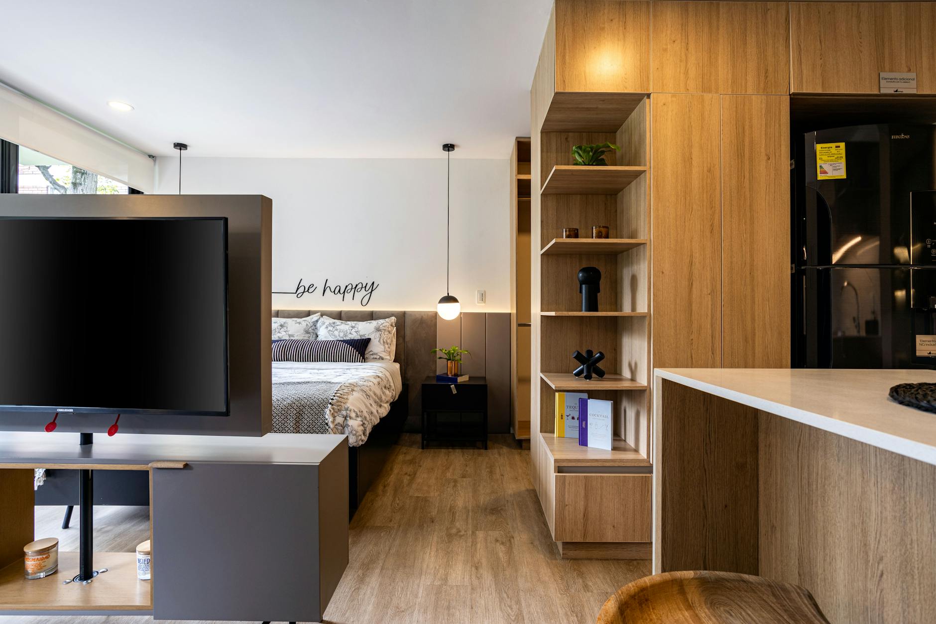 Modern studio apartment representing steady rental income from Cambridge and London properties