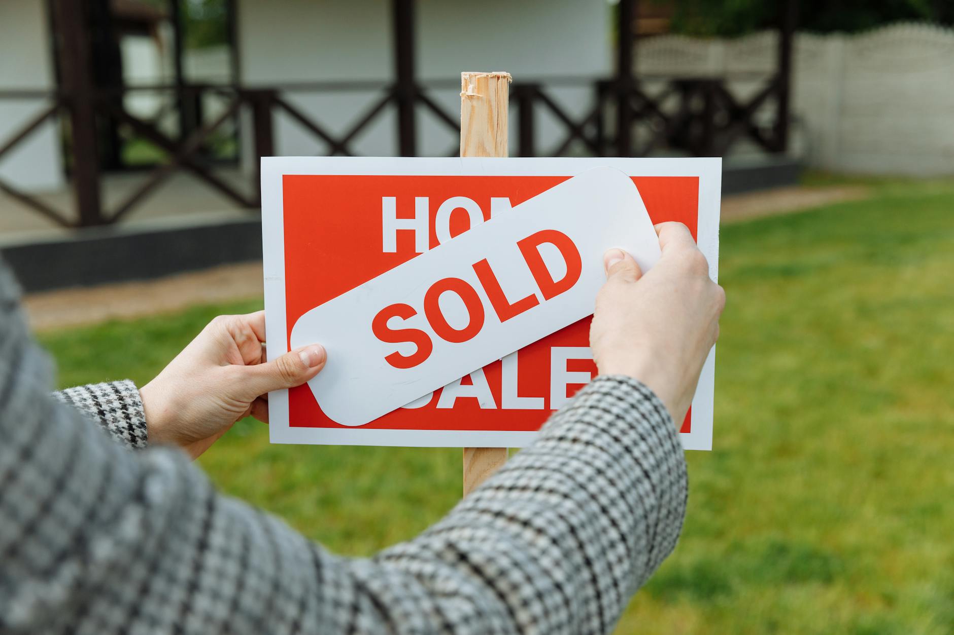 UK property with sold sign representing creative selling strategies